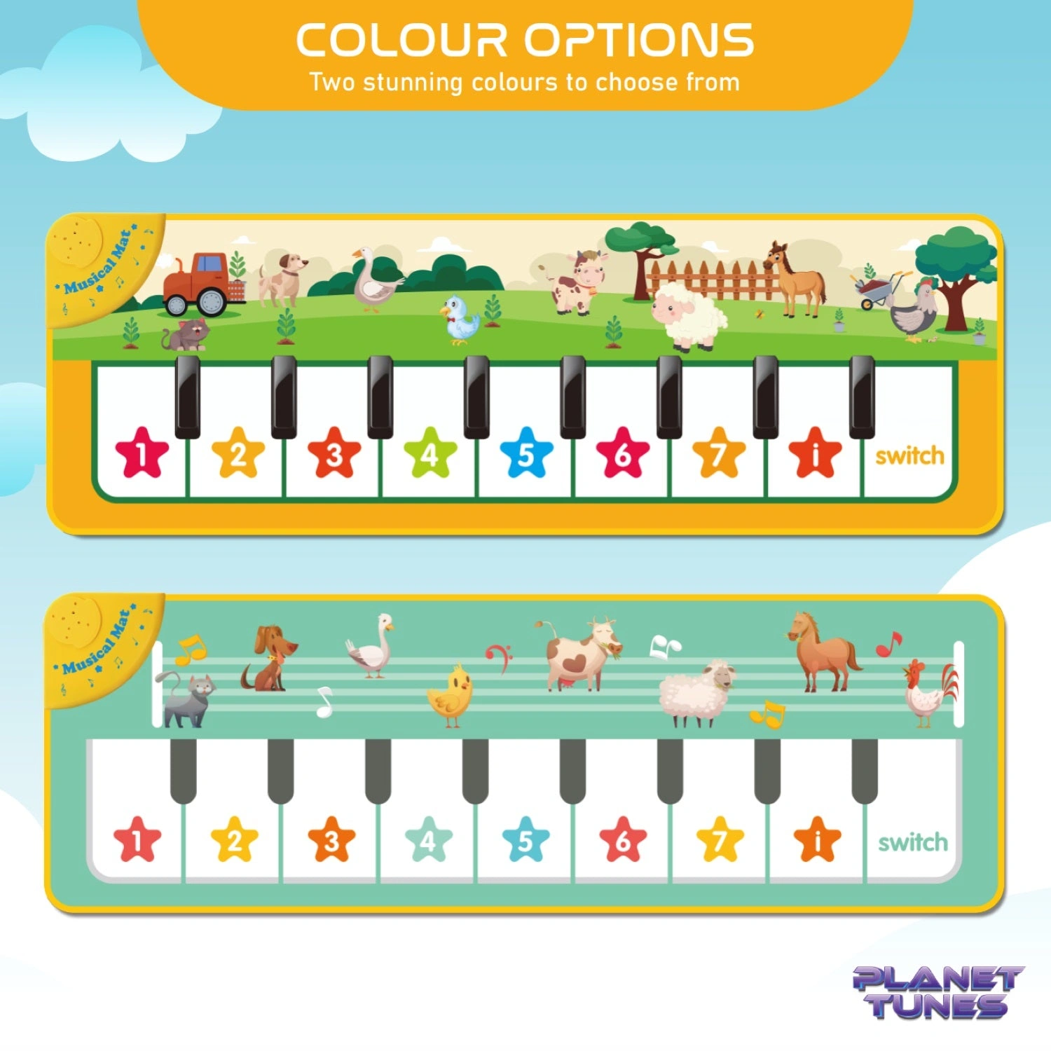 Rock N' Roll Piano Playmat: 3-in-1 Fun for Budding Musicians!